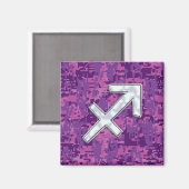 Moeder van Pearl Sagittarius Symbol Fuchsia Camo Magneet (Voorkant / Achterkant)