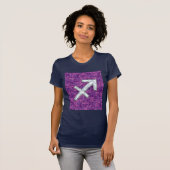 Moeder van Pearl Sagittarius Symbol Fuchsia Camo T-shirt (Voorkant volledig)