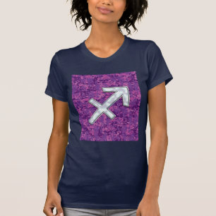 Moeder van Pearl Sagittarius Symbol Fuchsia Camo T-shirt