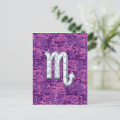 Moeder van Pearl Scorpio Zodiac Pink Digital Camo Briefkaart (Staand voorkant)