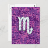 Moeder van Pearl Scorpio Zodiac Pink Digital Camo Briefkaart (Voorkant / Achterkant)
