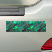 Moeder van Pearl Texture Blauwgroen Photo Pattern Bumpersticker (Op auto)