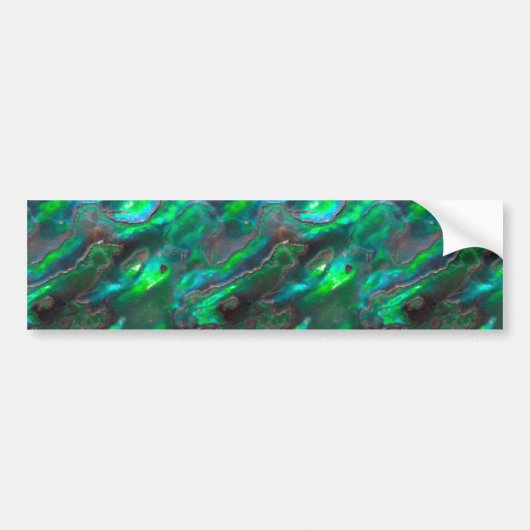 Moeder van Pearl Texture Blauwgroen Photo Pattern Bumpersticker (Voorkant)