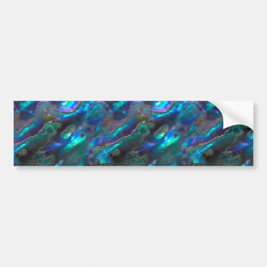 Moeder van Pearl Texture Blue Photo Pattern Bumpersticker (Voorkant)