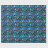 Moeder van Pearl Texture Blue Photo Pattern Cadeaupapier (Vlak)