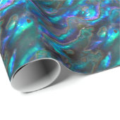 Moeder van Pearl Texture Blue Photo Pattern Cadeaupapier (Rol Hoek)