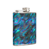 Moeder van Pearl Texture Blue Photo Pattern Heupfles (Rechts)