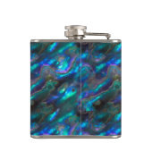 Moeder van Pearl Texture Blue Photo Pattern Heupfles (Achterkant)