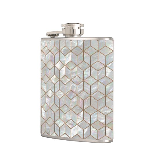 Moeder van Pearl Tiles Heupfles (Links)