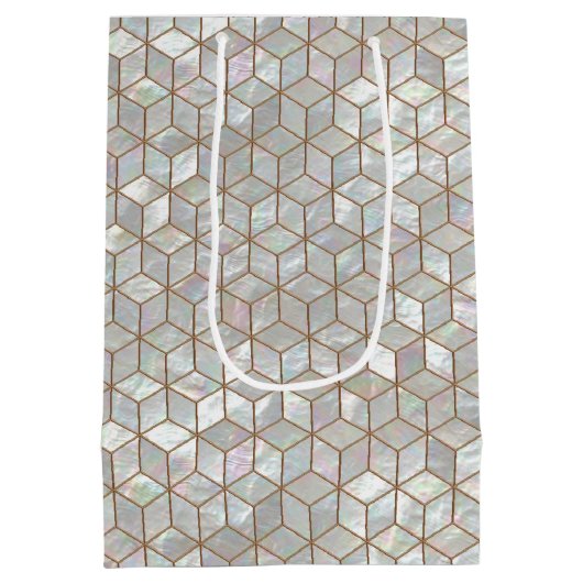 Moeder van Pearl Tiles Medium Cadeauzakje (Achterkant)