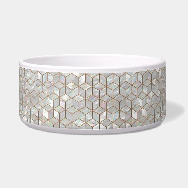 Moeder van Pearl Tiles Voerbakje (Voorkant)