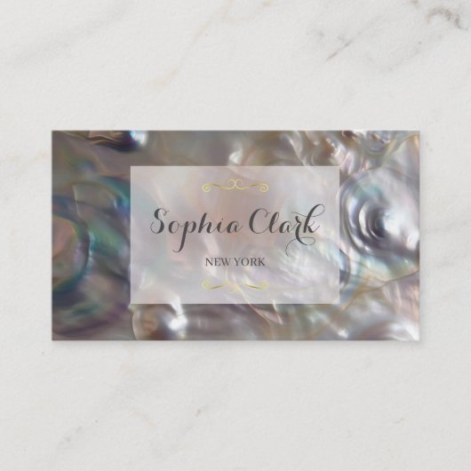 Moeder van Pearl Visitekaartje (Voorkant)