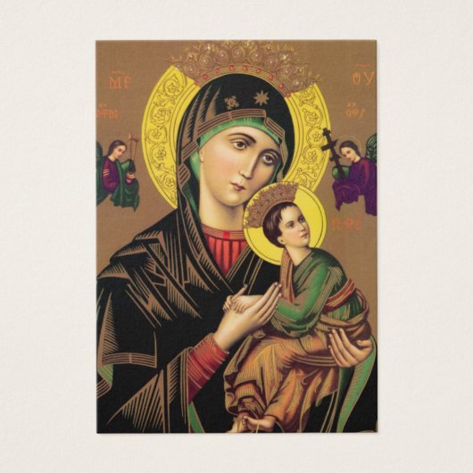 Moeder van Perpetual Help Funeral Prayer Heilige K Visitekaartje (Voorkant)