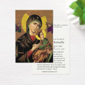 Moeder van Perpetual Help Funeral Prayer Heilige K Visitekaartje (Bureau)