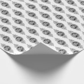 Moeder van Perpetual Help Zwart-wit elegant Cadeaupapier (Hoek)