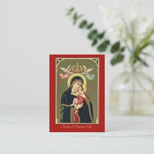 Moeder van persoonlijke hulp Baby Jezus Heilige Ka Visitekaartje (Staand voorkant)