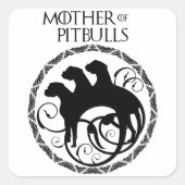 Moeder van Pitbulls Vierkante Sticker (Voorkant)