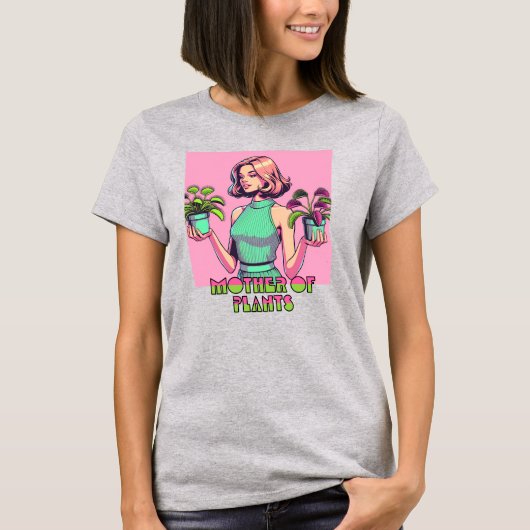 Moeder van Plant Venus Flytrap Pop Art T-shirt (Voorkant)