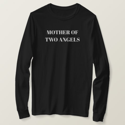 Moeder van twee engelen t-shirt (Design voorkant)
