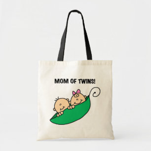 Moeder van Twins-erwten in een Pod Tshirts en gesc Tote Bag
