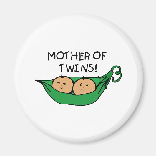 Moeder van Twins Pod Magneet (Voorkant)