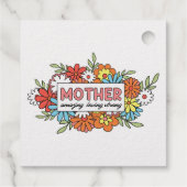 Moeder Verbazingwekkend, Liefdevol, Sterk Bedankjes Labels (Achterkant)