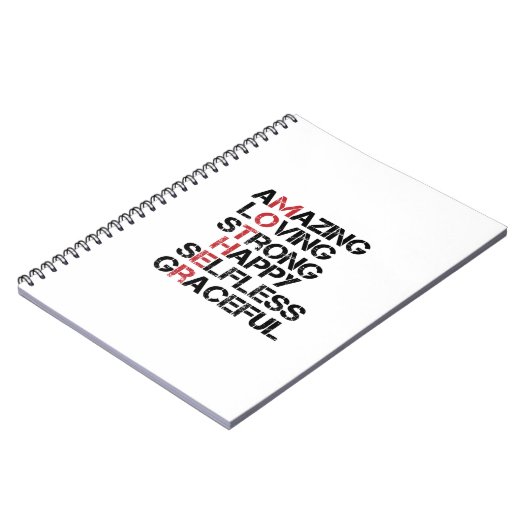 MOEDER - Verbazingwekkend liefhebbend sterke Happy Notitieboek (Linkerzijde)