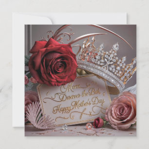 Moeder Verdient het Beste: Gelukkige Moederdag  Feestdagenkaart