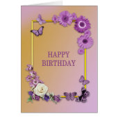 Moeder Verjaardag Bloemen en Vlinders (Voorkant)