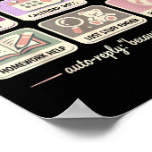 Moeder verjaardag cadeaus grappige vrouw tops Moed Poster (Hoek)