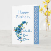 Moeder Verjaardag Gedicht & Vergeet-Me-Niet Bloeme Kaart (Gele Bloem)