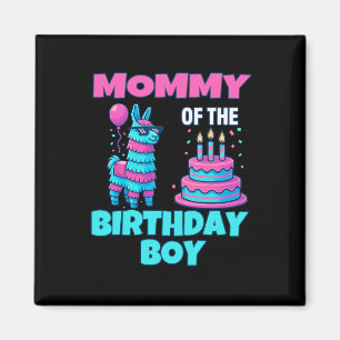 Moeder Verjaardag Jongen Lama Piñata Feest Familie Magneet