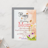 Moeder Verjaardag Kaart (Voorkant / Achterkant in situ)