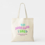 Moeder verjaardag lezen boek club gepersonaliseerd tote bag (Achterkant)