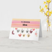 Moeder Verjaardag Liefde Waterverf Harten Maan Ste Kaart (Gele Bloem)