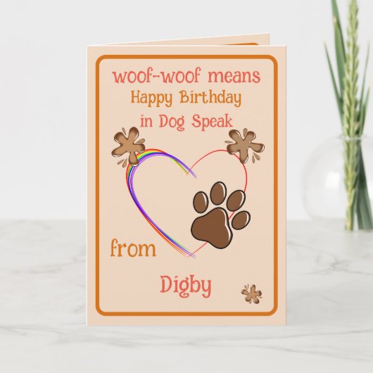 Moeder Verjaardag van de Hond Kaart (Voorkant)
