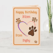 Moeder Verjaardag van de Hond Kaart (Voorkant)