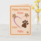 Moeder Verjaardag van de Hond Kaart (Gele Bloem)