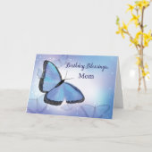 Moeder Verjaardag Zegeningen Religieuze Vlinder Bl Kaart (Gele Bloem)