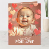 Moeder Verjaardagskaart Voeg Twee Foto's en Tekst  Kaart (Voorkant)