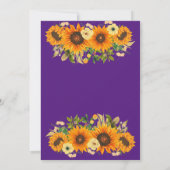 Moeder Verjaardagsviering Paarse Bloemen Kaart (Achterkant)