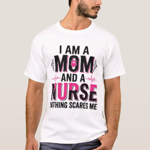 Moeder Verpleegster Niets Maakt Me Bang Vintage Gr T-shirt
