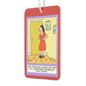 Moeder vertelt leraar: "Je moet naar school" Luchtverfrisser (Links)