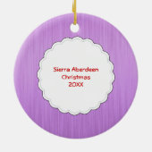 Moeder verwacht moeder persoonlijk gepersonaliseer keramisch ornament (Achterkant)