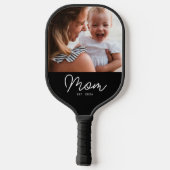 Moeder Vestigde Leuk Script Foto Pickleball Paddle (Achterkant)