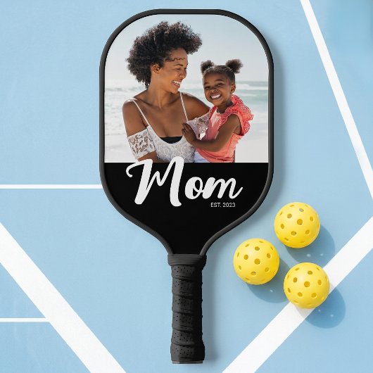 Moeder Vestigde Leuk Script Foto Pickleball Paddle