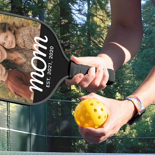 Moeder Vestigde Leuk Script Foto Pickleball Paddle