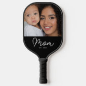 Moeder Vestigde Leuk Script Foto Pickleball Paddle (Voorkant)