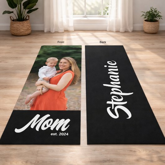 Moeder Vestigde Leuk Script Foto Yogamat