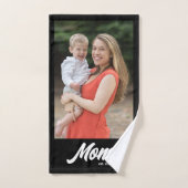 Moeder Vestigde Plezier Script Foto Sport Handdoek (Handdoek)